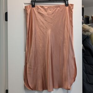 Banana Republic Silk Dusty Rose Midi Skirt